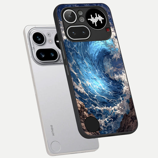  Giant Ocean Wave phone case For Nothing Phone 4A Pro showing premium glass back cover with detailed artwork