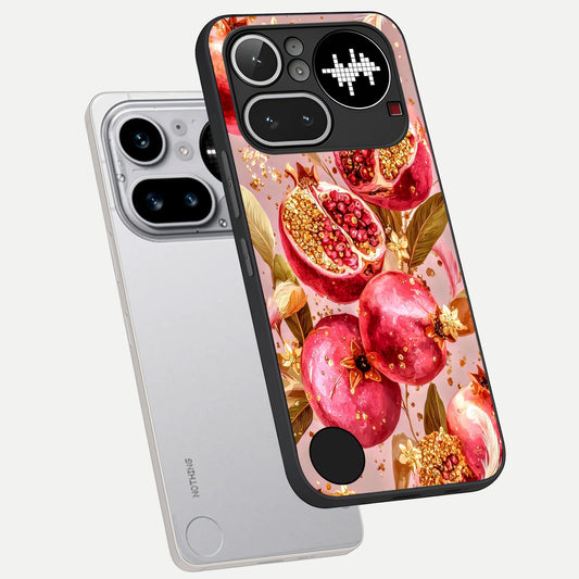  Golden Bloom Glow phone case For Nothing Phone 4A Pro showing premium glass back cover with detailed artwork