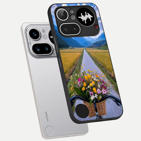  Golden Field Journey phone case For Nothing Phone 4A Pro showing premium glass back cover with detailed artwork