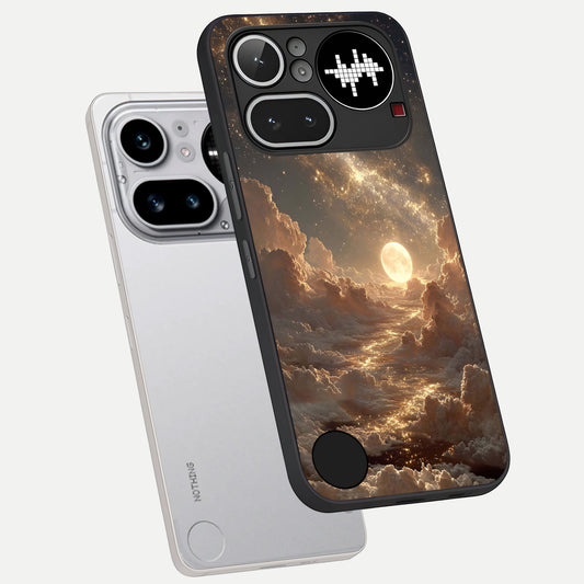 Golden Sky Dream phone case For Nothing Phone 4A Pro showing premium glass back cover with detailed artwork