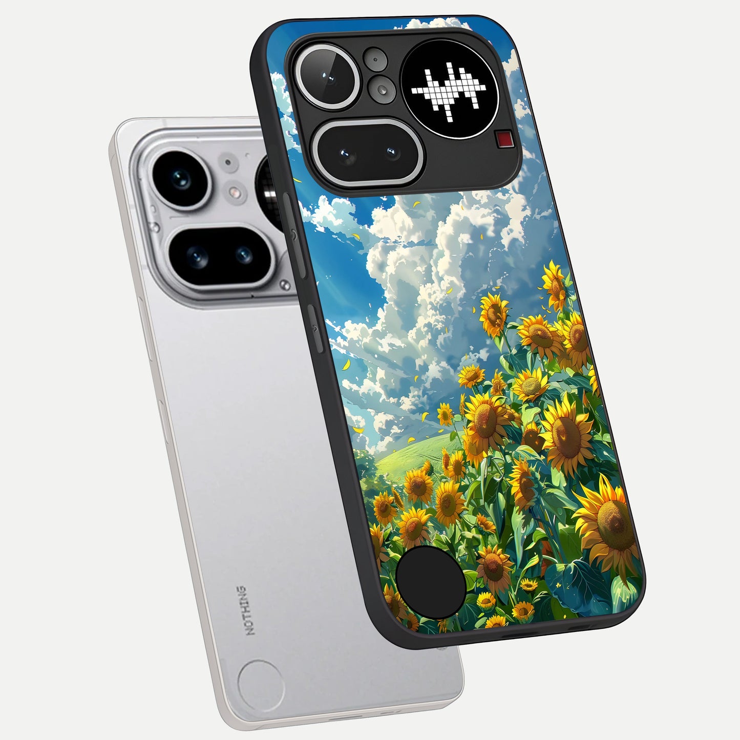 Golden Sun Glory phone case For Nothing Phone 4A Pro showing premium glass back cover with detailed artwork