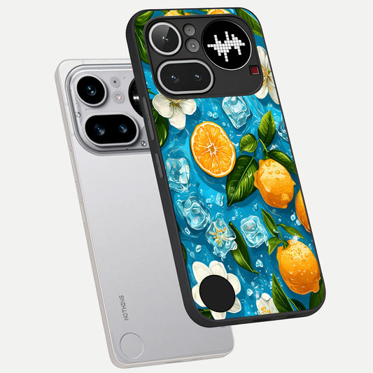  Ice Cube With Orange phone case For Nothing Phone 4A Pro showing premium glass back cover with detailed artwork