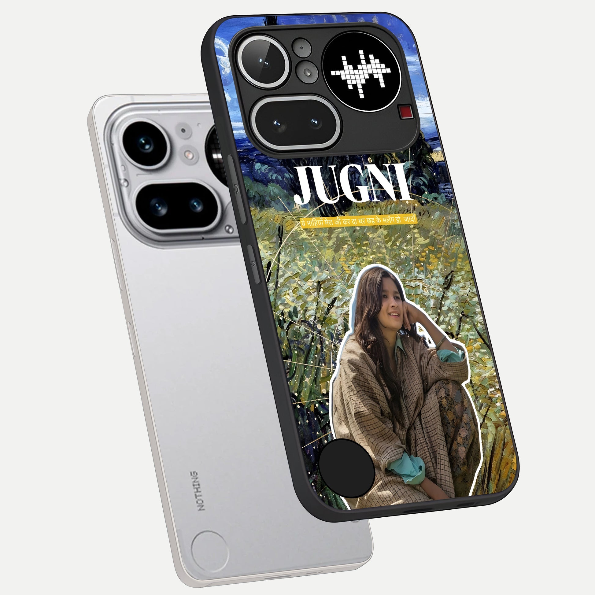  Jugni Soul Vibes phone case For Nothing Phone 4A Pro showing premium glass back cover with detailed artwork