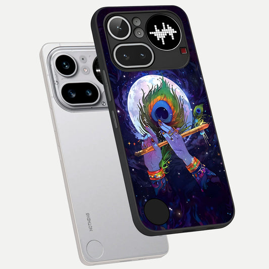  Krishna Hands Art phone case For Nothing Phone 4A Pro showing premium glass back cover with detailed artwork