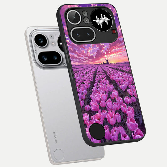  Lavender Dream Skies phone case For Nothing Phone 4A Pro showing premium glass back cover with detailed artwork