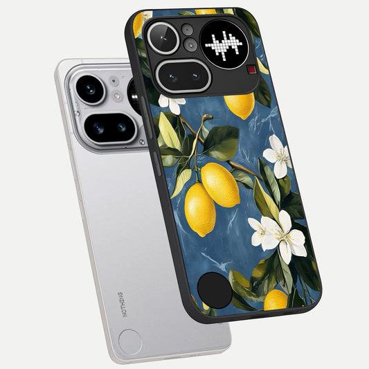  Lemon Dream Garden phone case For Nothing Phone 4A Pro showing premium glass back cover with detailed artwork
