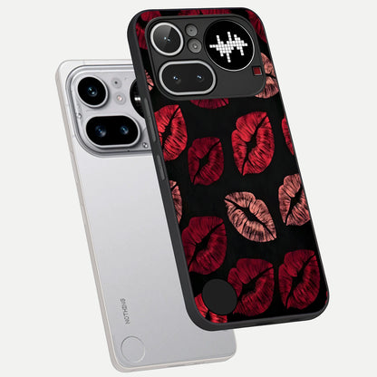  Midnight Kiss Love phone case For Nothing Phone 4A Pro showing premium glass back cover with detailed artwork