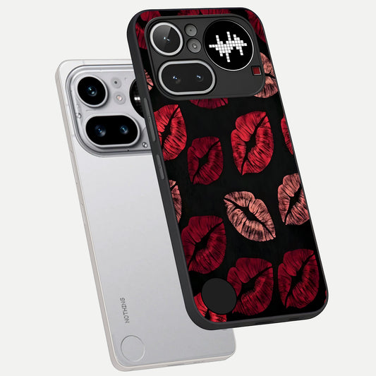  Midnight Kiss Love phone case For Nothing Phone 4A Pro showing premium glass back cover with detailed artwork