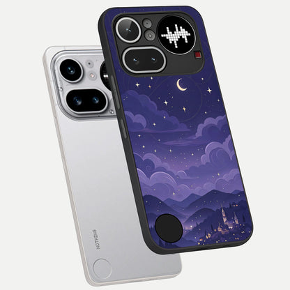  Minimal Night View phone case For Nothing Phone 4A Pro showing premium glass back cover with detailed artwork
