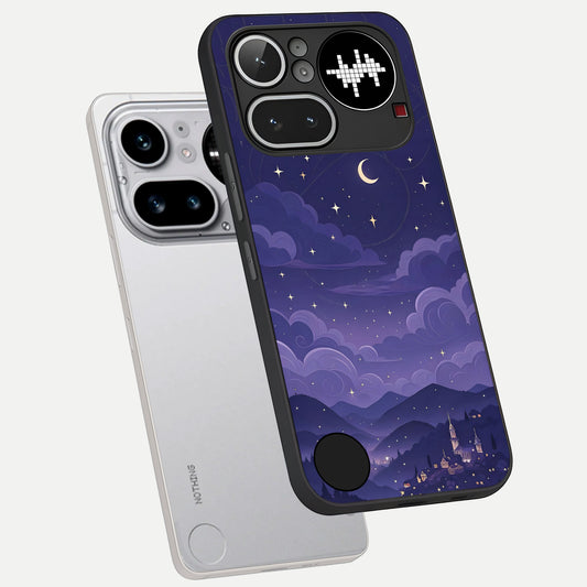  Minimal Night View phone case For Nothing Phone 4A Pro showing premium glass back cover with detailed artwork