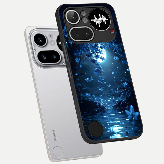  Moonlight Petal Dream phone case For Nothing Phone 4A Pro showing premium glass back cover with detailed artwork