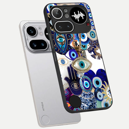  Mystic Charm Eye phone case For Nothing Phone 4A Pro showing premium glass back cover with detailed artwork