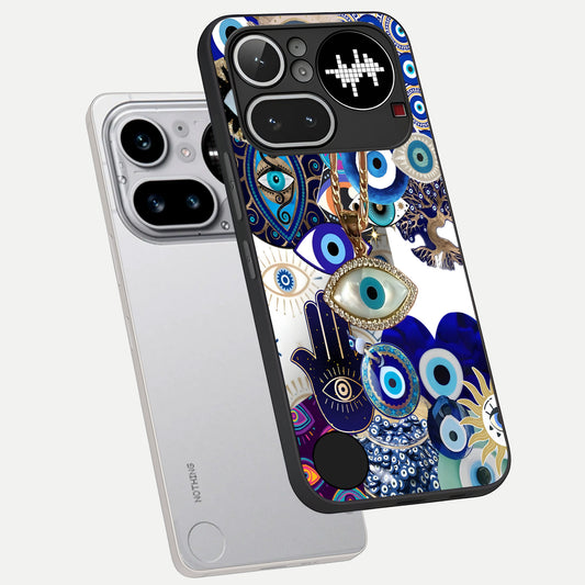  Mystic Charm Eye phone case For Nothing Phone 4A Pro showing premium glass back cover with detailed artwork
