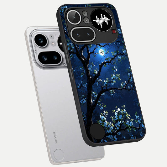  Mystic Floral Night phone case For Nothing Phone 4A Pro showing premium glass back cover with detailed artwork