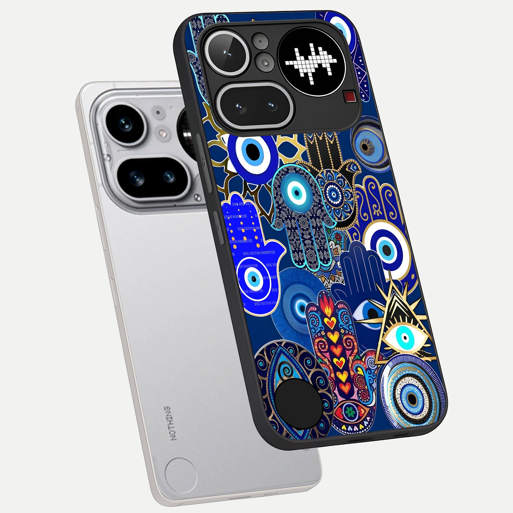  Mystic Palm Guard phone case For Nothing Phone 4A Pro showing premium glass back cover with detailed artwork