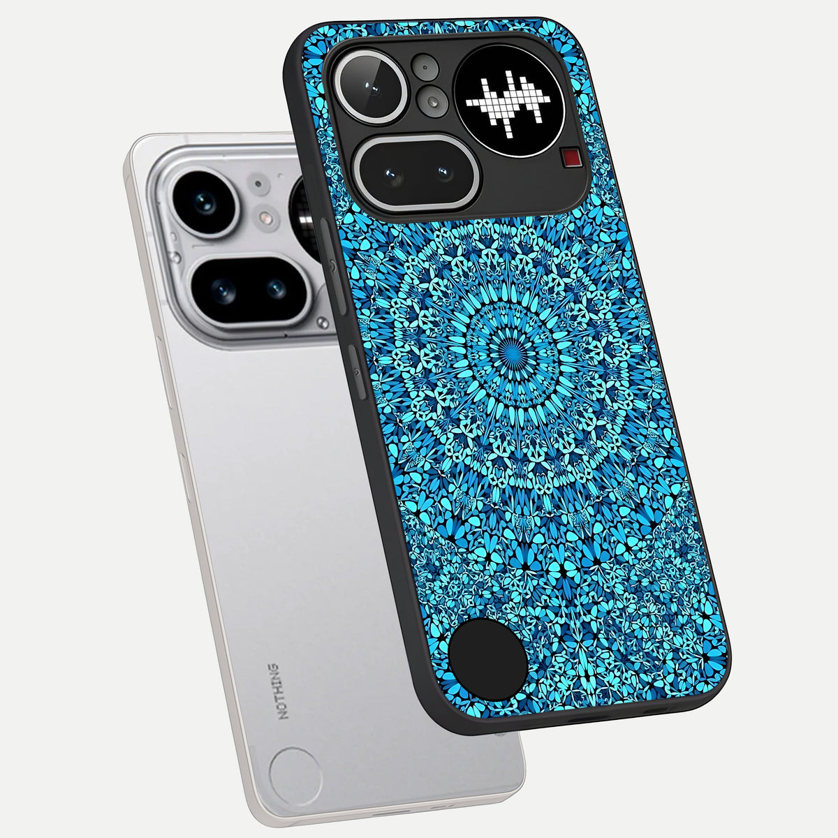  Ocean Bloom Mandala phone case For Nothing Phone 4A Pro showing premium glass back cover with detailed artwork