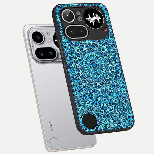  Ocean Bloom Mandala phone case For Nothing Phone 4A Pro showing premium glass back cover with detailed artwork