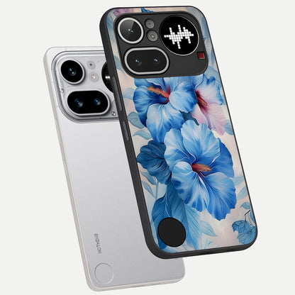  Ocean Hibiscus Grace phone case For Nothing Phone 4A Pro showing premium glass back cover with detailed artwork