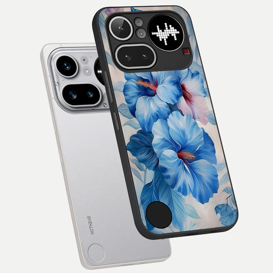  Ocean Hibiscus Grace phone case For Nothing Phone 4A Pro showing premium glass back cover with detailed artwork