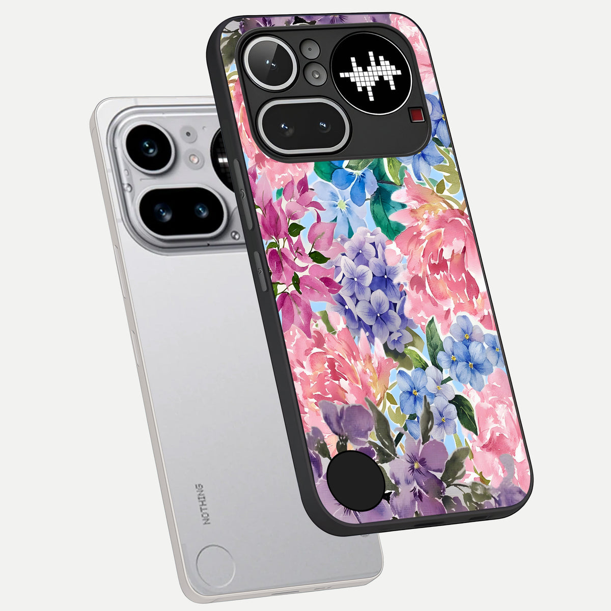  Pastel Floral Mix phone case For Nothing Phone 4A Pro showing premium glass back cover with detailed artwork