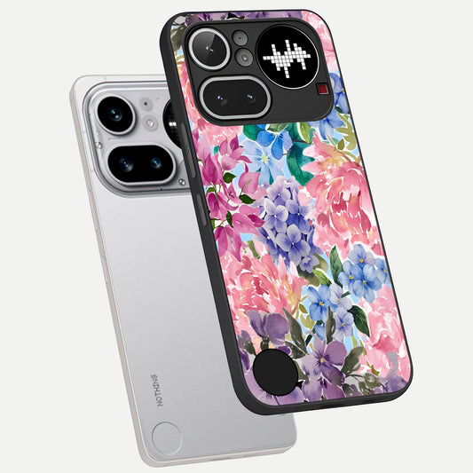  Pastel Floral Mix phone case For Nothing Phone 4A Pro showing premium glass back cover with detailed artwork
