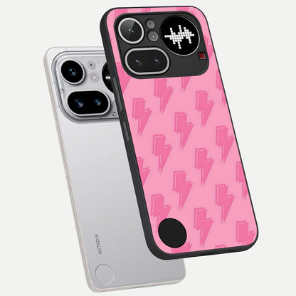  Pink Moo Magic phone case For Nothing Phone 4A Pro showing premium glass back cover with detailed artwork