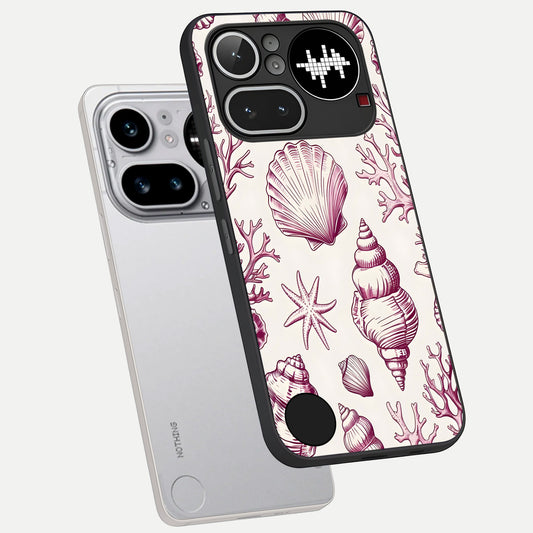  Pink Power Sparks phone case For Nothing Phone 4A Pro showing premium glass back cover with detailed artwork