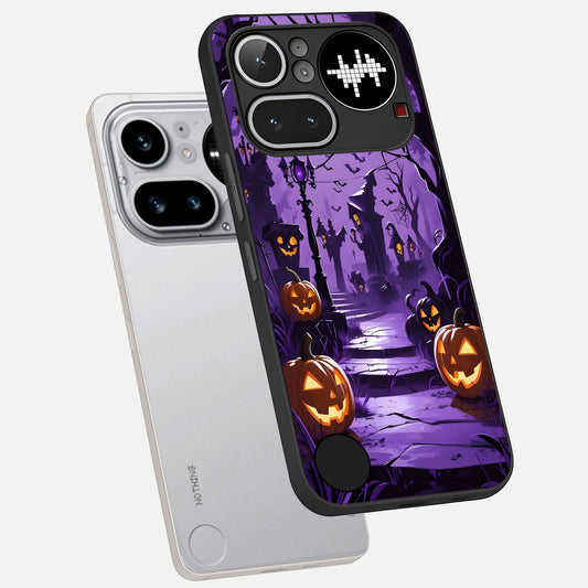  Pumpkin Patch Halloween phone case For Nothing Phone 4A Pro showing premium glass back cover with detailed artwork