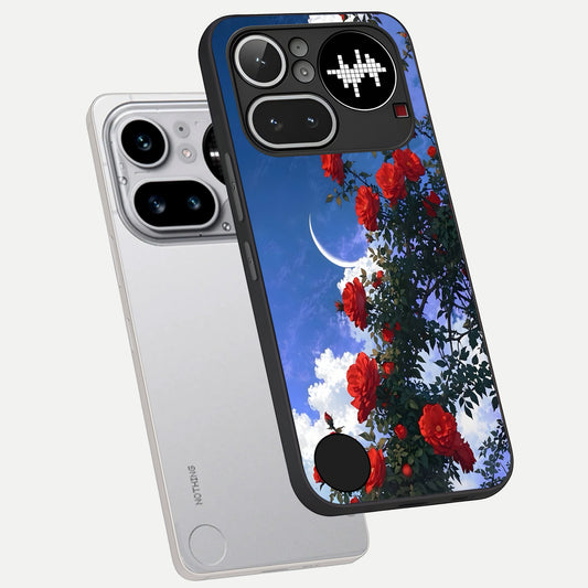  Rose Drift Flowers phone case For Nothing Phone 4A Pro showing premium glass back cover with detailed artwork