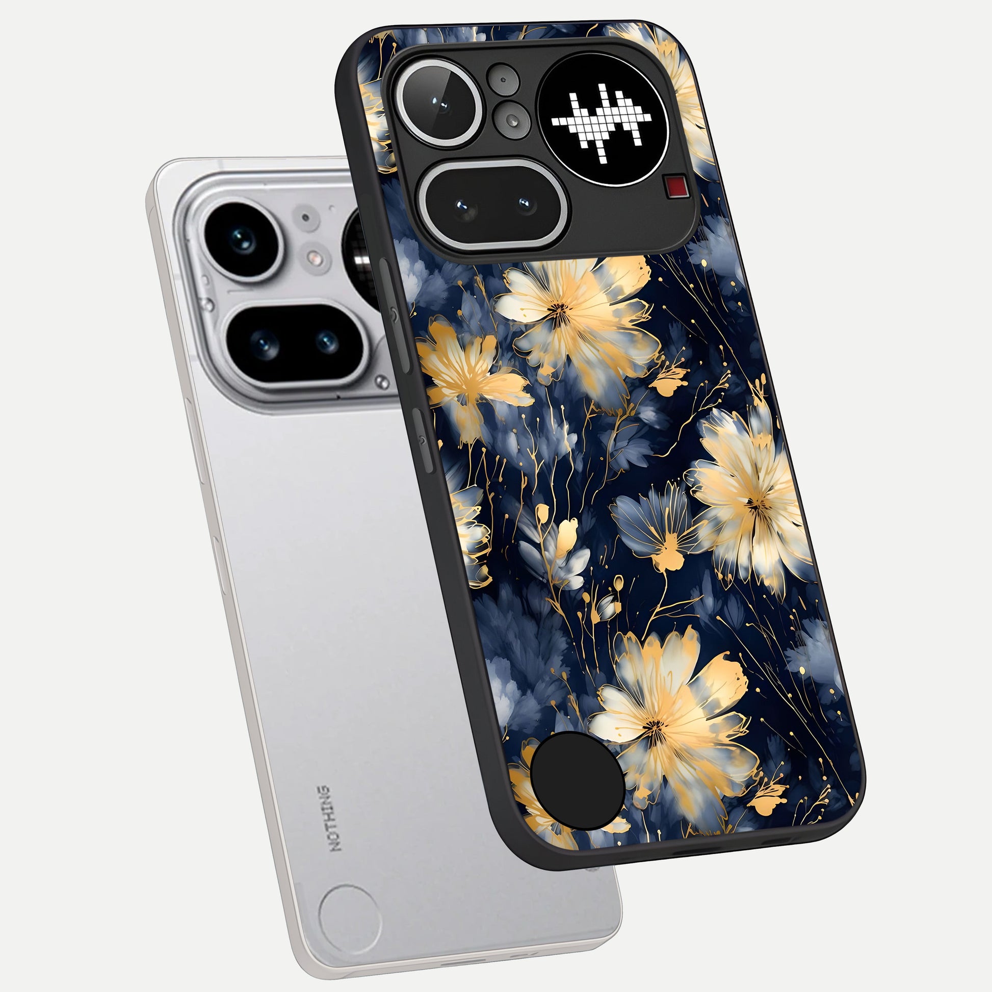  Royal Petal Dream phone case For Nothing Phone 4A Pro showing premium glass back cover with detailed artwork