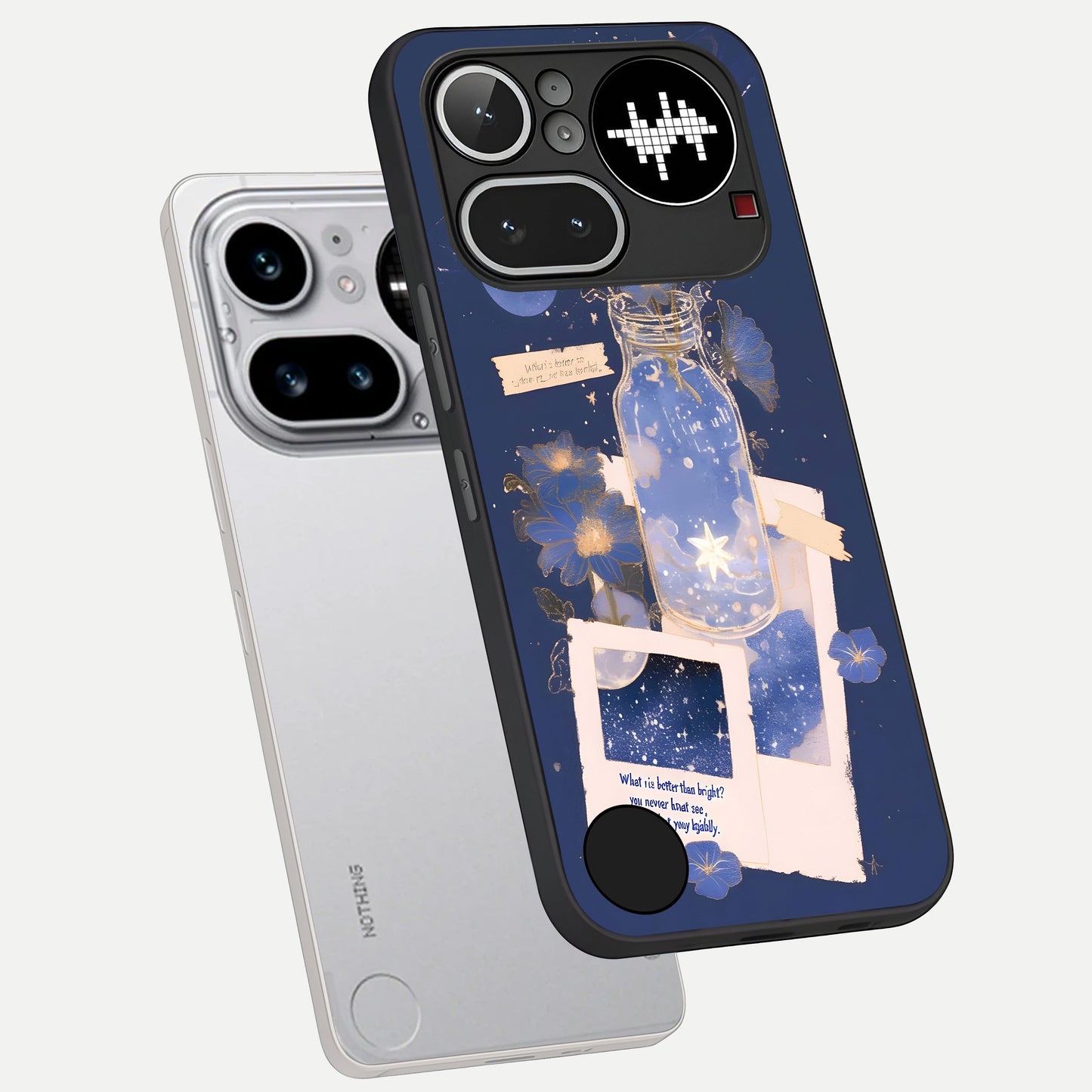  Starlit Cosmic Jar phone case For Nothing Phone 4A Pro showing premium glass back cover with detailed artwork