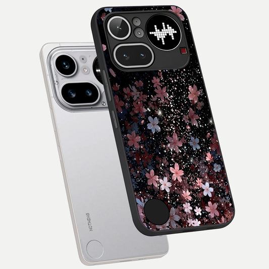  Starlit Flower Dreams phone case For Nothing Phone 4A Pro showing premium glass back cover with detailed artwork