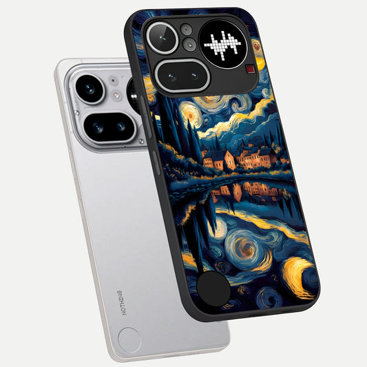  Starry Sky Serenity phone case For Nothing Phone 4A Pro showing premium glass back cover with detailed artwork