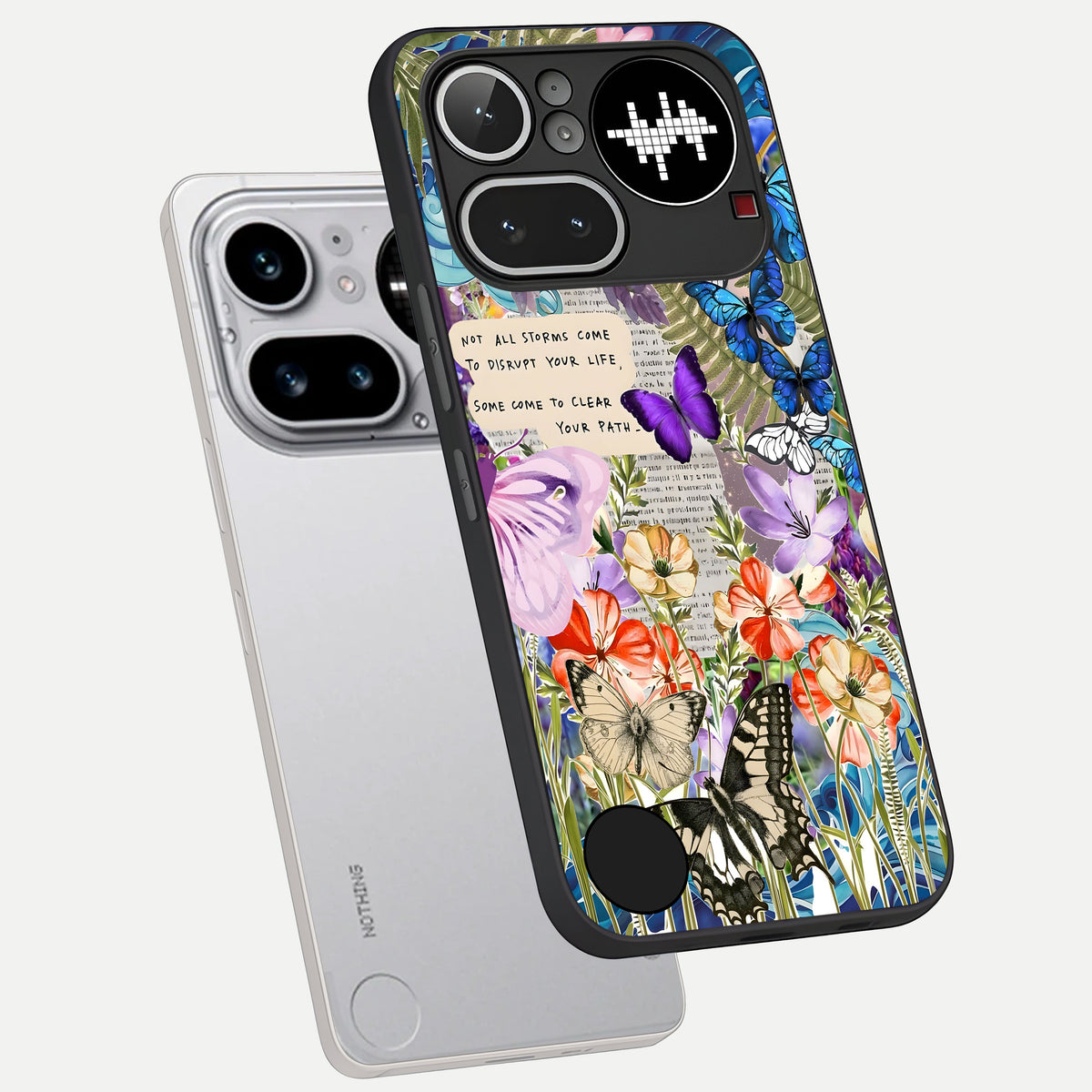  Storm Path Bloom phone case For Nothing Phone 4A Pro showing premium glass back cover with detailed artwork