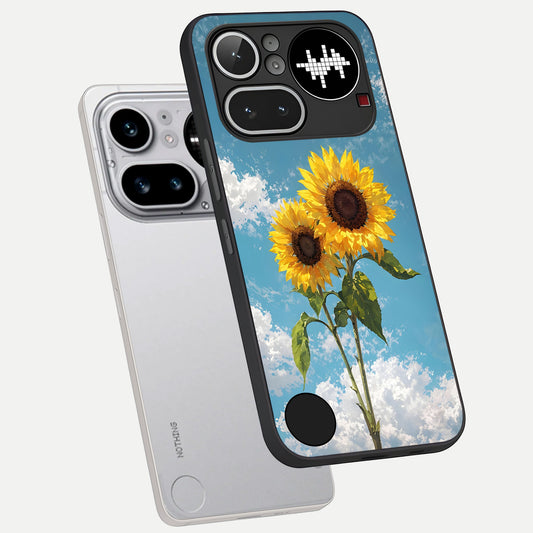  Sunlit Daisy Glow phone case For Nothing Phone 4A Pro showing premium glass back cover with detailed artwork