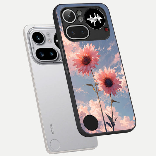  Sun Moon Balance phone case For Nothing Phone 4A Pro showing premium glass back cover with detailed artwork