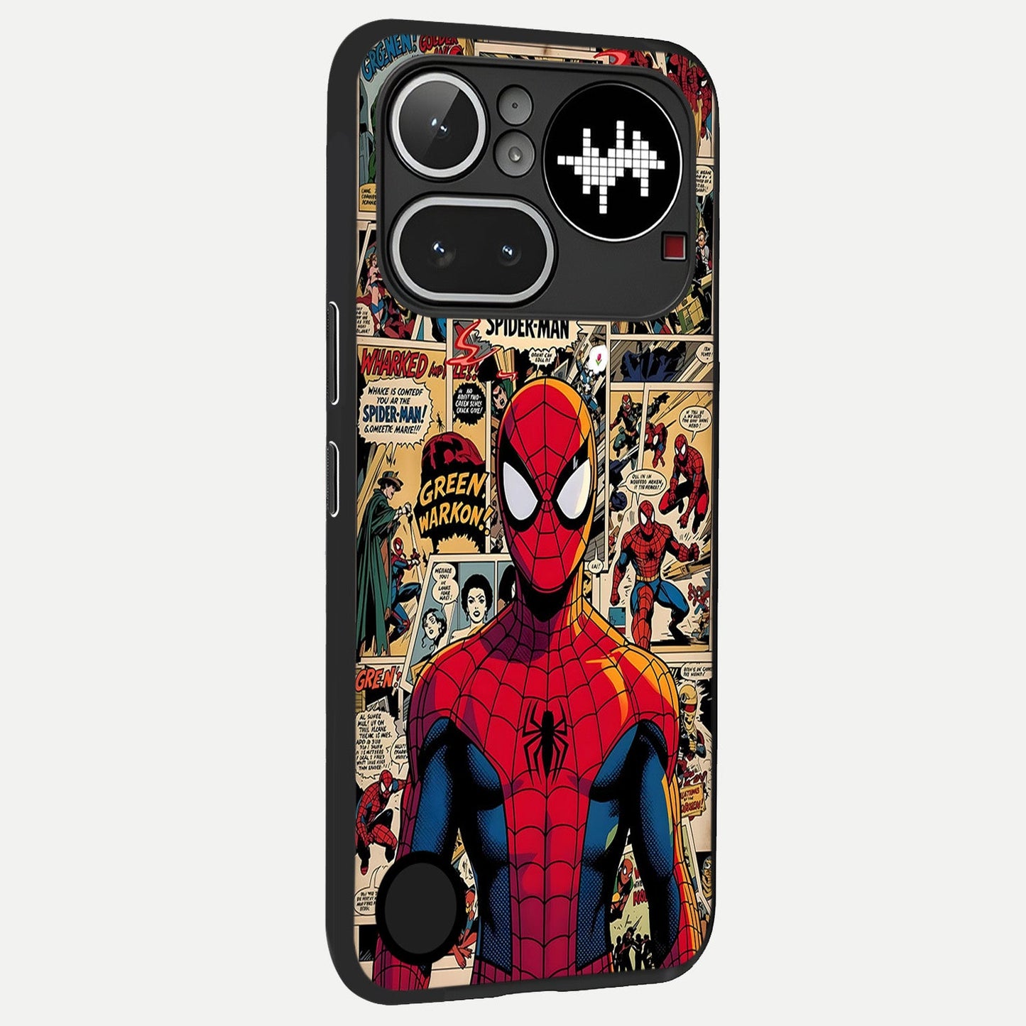  Aesthetic Spider back cover For Nothing Phone 4A Pro slim fit glass case with vibrant aesthetic design