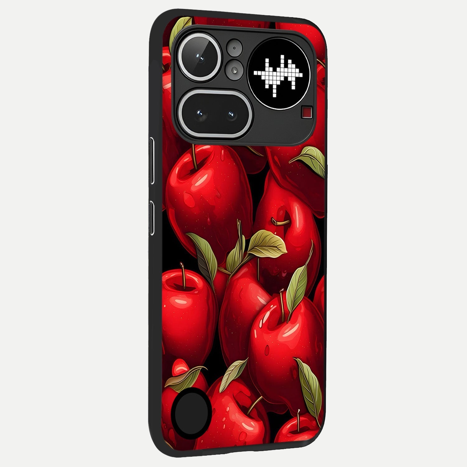  Apple Pattern back cover For Nothing Phone 4A Pro slim fit glass case with vibrant aesthetic design