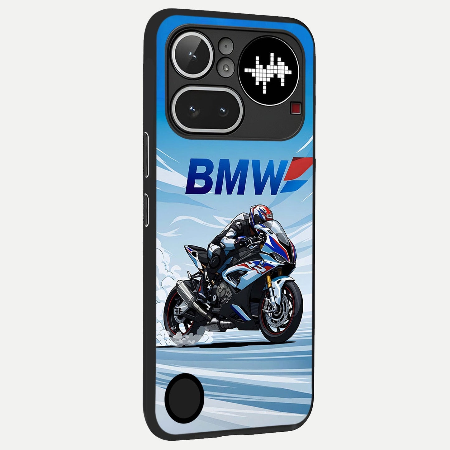  BMW Power Drift back cover For Nothing Phone 4A Pro slim fit glass case with vibrant aesthetic design