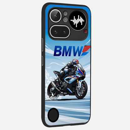  BMW Power Drift back cover For Nothing Phone 4A Pro slim fit glass case with vibrant aesthetic design