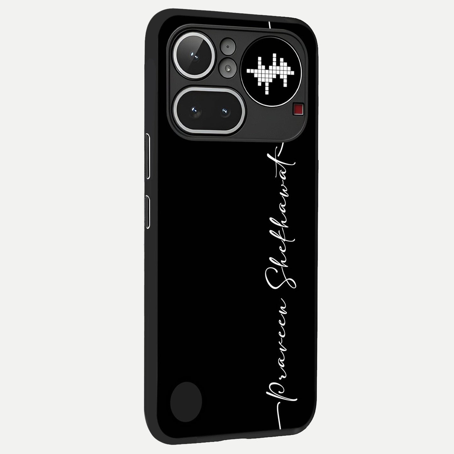 Black Tune Custom Name back cover For Nothing Phone 4A Pro slim fit glass case with vibrant aesthetic design