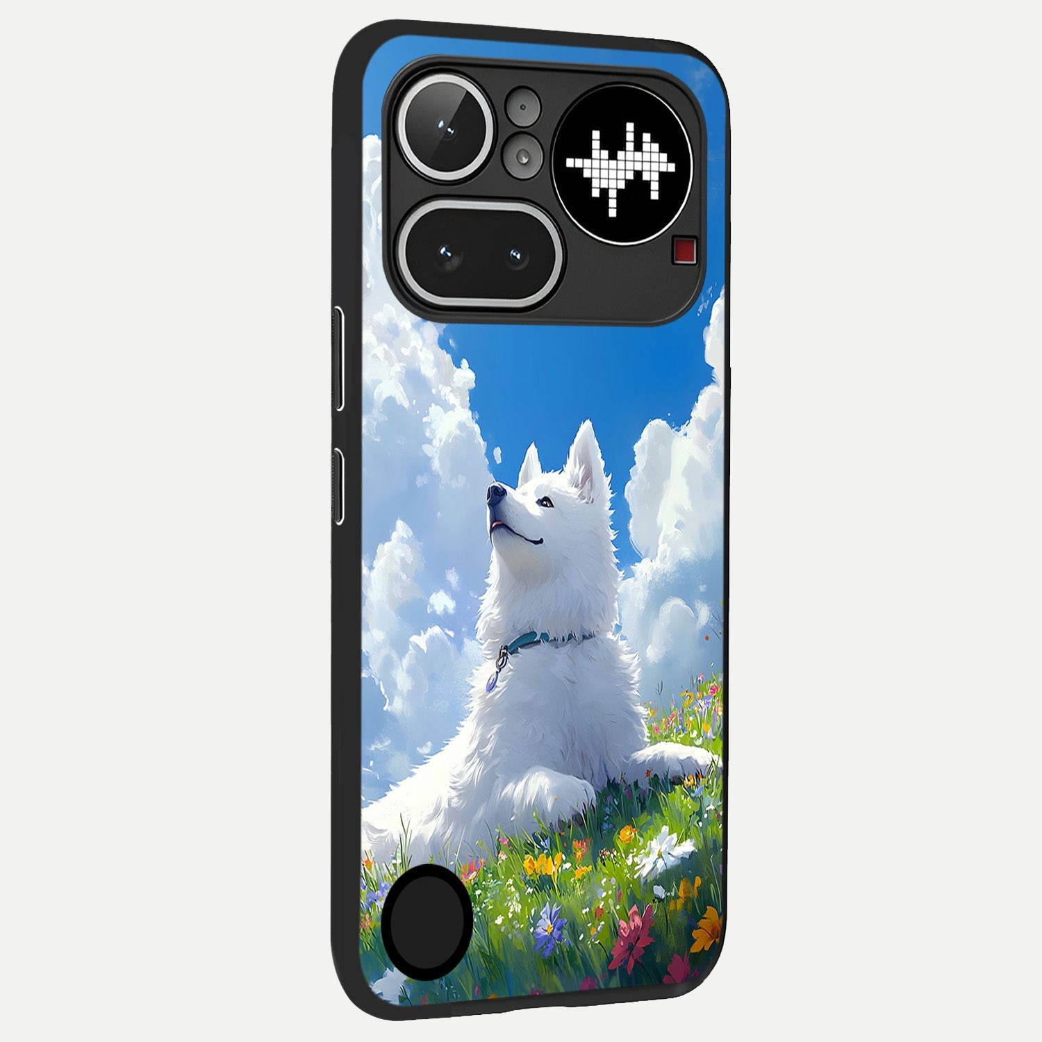  Blissful Cloud Pup back cover For Nothing Phone 4A Pro slim fit glass case with vibrant aesthetic design