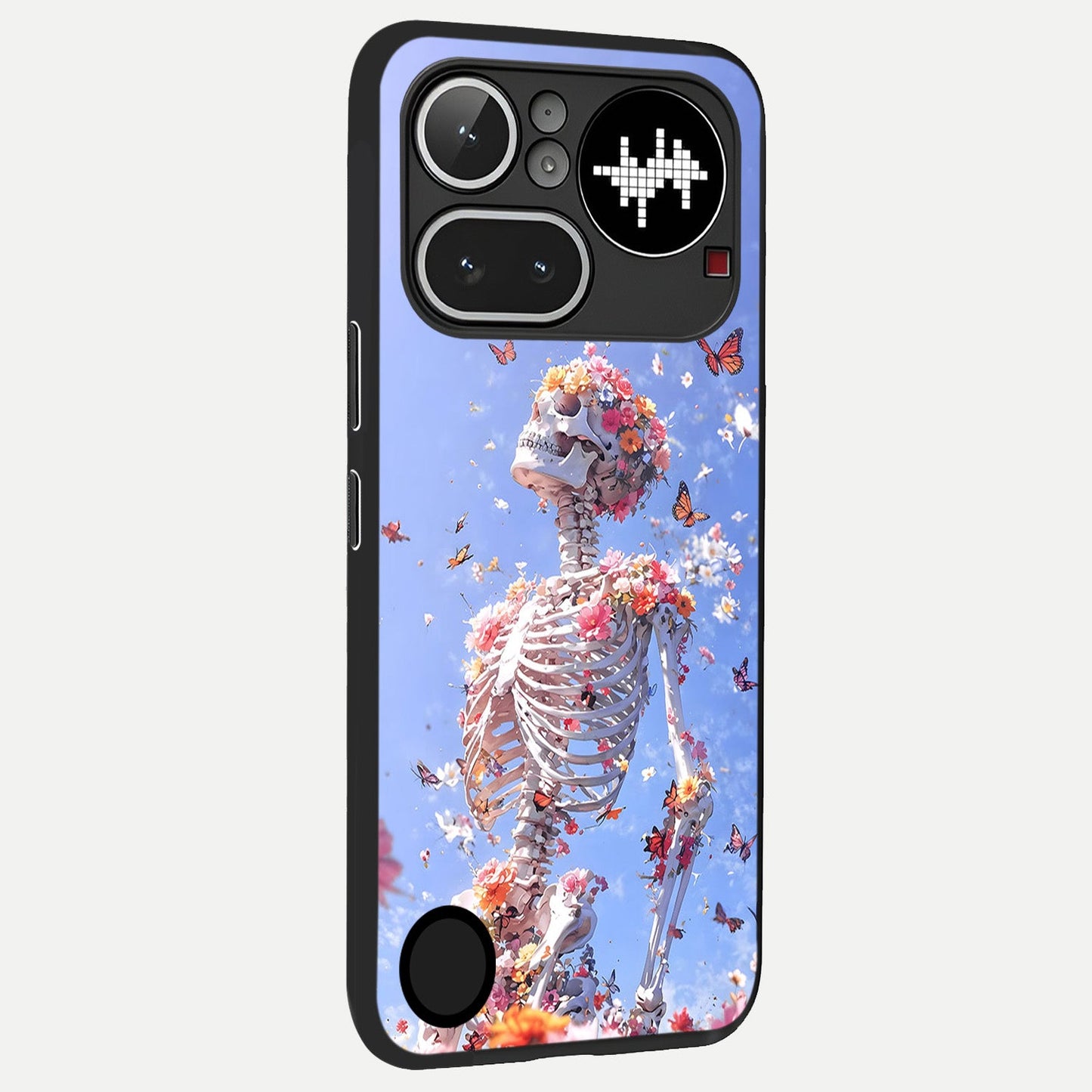  Bloom Beyond Bones back cover For Nothing Phone 4A Pro slim fit glass case with vibrant aesthetic design