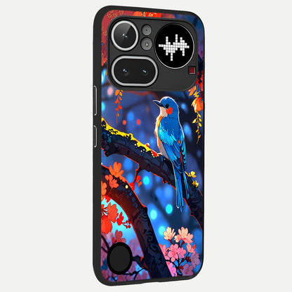  Blooming Water Drift back cover For Nothing Phone 4A Pro slim fit glass case with vibrant aesthetic design
