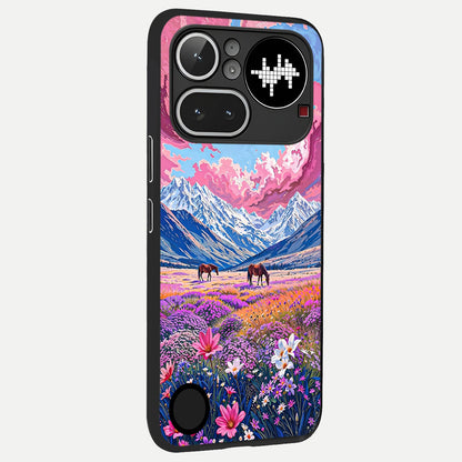  Blossom Valley Dream back cover For Nothing Phone 4A Pro slim fit glass case with vibrant aesthetic design