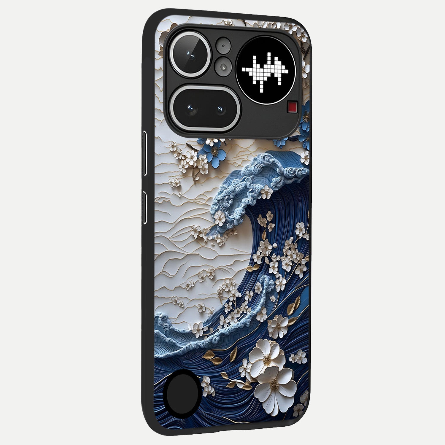  Blossom Wave Art back cover For Nothing Phone 4A Pro slim fit glass case with vibrant aesthetic design
