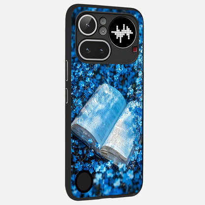  Blue Bloom Tales back cover For Nothing Phone 4A Pro slim fit glass case with vibrant aesthetic design