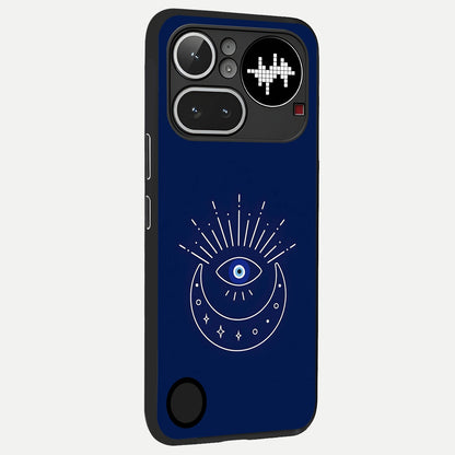  Blue Evil Eye back cover For Nothing Phone 4A Pro slim fit glass case with vibrant aesthetic design