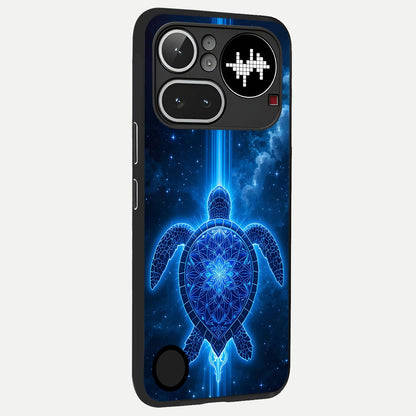  Blue Galaxy Turtle back cover For Nothing Phone 4A Pro slim fit glass case with vibrant aesthetic design