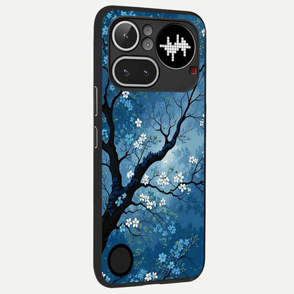  Blue Tree Serenity back cover For Nothing Phone 4A Pro slim fit glass case with vibrant aesthetic design